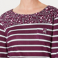 Karen Scott Women's Petite Ditsy Floral & Striped Pocket Top Red Size Petite Large