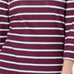 Karen Scott Women's Petite Ditsy Floral & Striped Pocket Top Red Size Petite Large