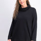 Karen Scott Women's Sport Cowl-Neck Top Black Size Medium