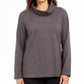 Karen Scott Women's Sport Cowl Neck Top Charcoal Size Medium