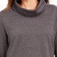 Karen Scott Women's Sport Cowl Neck Top Charcoal Size Medium