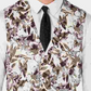 INC International Concepts Men's Suit Vest Taupe Olive Floral Botanical Slim Fit Beige Size XX-Large