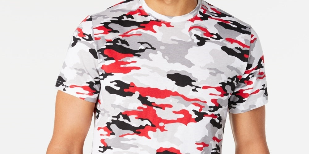 American Rag Men's Multi Color Camo T-Shirt White Size XXX-Large