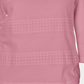 Karen Scott Women's Petite Lace Square-Neck 3/4-Sleeve Top Pink Large