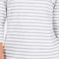 Karen Scott Women's Striped Crossover Top White Size X-Large