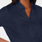 Karen Scott Women's Cotton Eyelet Yoke Top Navy Size X-Small