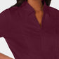 Karen Scott Women's Cotton Eyelet Yoke Top Red Size X-Small