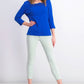 Karen Scott Women's Crochet Square-Neck Top Navy Size X-Small