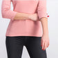 Karen Scott Women's Crochet Square Neck Top Pink Size Small