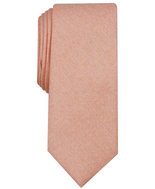 Bar III Men's Valley Solid Skinny Tie Orange Size Regular