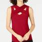 INC International Concepts Women's Crisscross Cutout Top Red Size X-Small