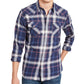 American Rag Men's Plaid Western Shirt Navy Size XX-Large