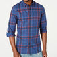 American Rag Men's Mark Cotton Plaid Button Down Shirt Navy Size X-Small