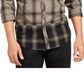 INC International Concepts Men's Pieced Plaid Shirt  Beige Size Small