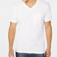 INC International Concepts Men's V-Neck Pocket T-Shirt White Size Medium