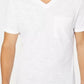 INC International Concepts Men's V-Neck Pocket T-Shirt White Size Medium