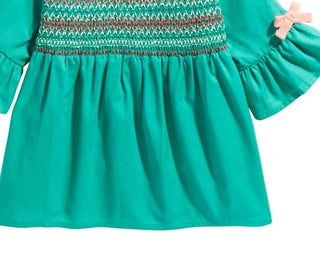 First Impressions Baby Girls Smocked Top Green Size 6-9MOS