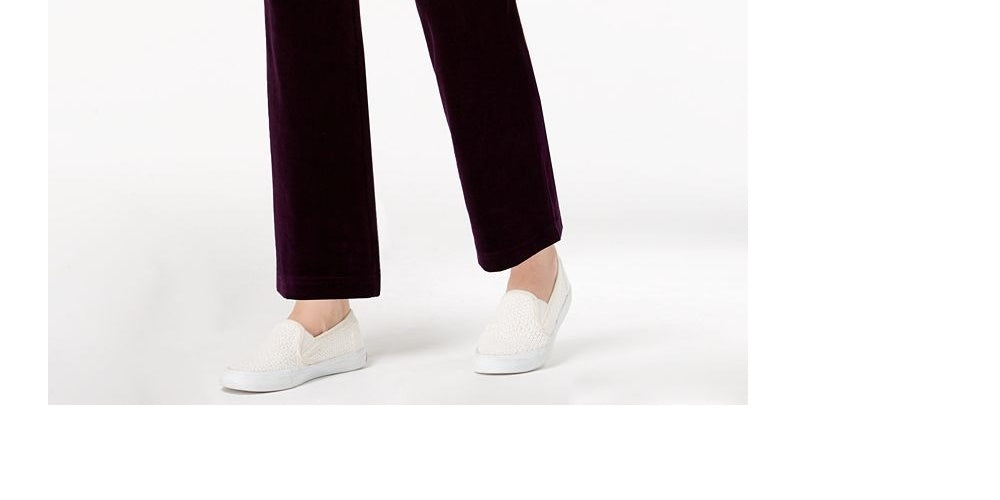 Karen Scott Women's Sport Velour Pants Purple Size X-Large