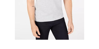 Alfani Men's Mock Neck Short Sleeves Sweater Grey Size Small