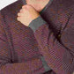 Tasso Elba Men's Merino Wool Blend V-Neck Herringbone Sweater Red Size Large