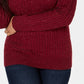Karen Scott Women's Ribbed V-Neck Sweater  Red Size Large