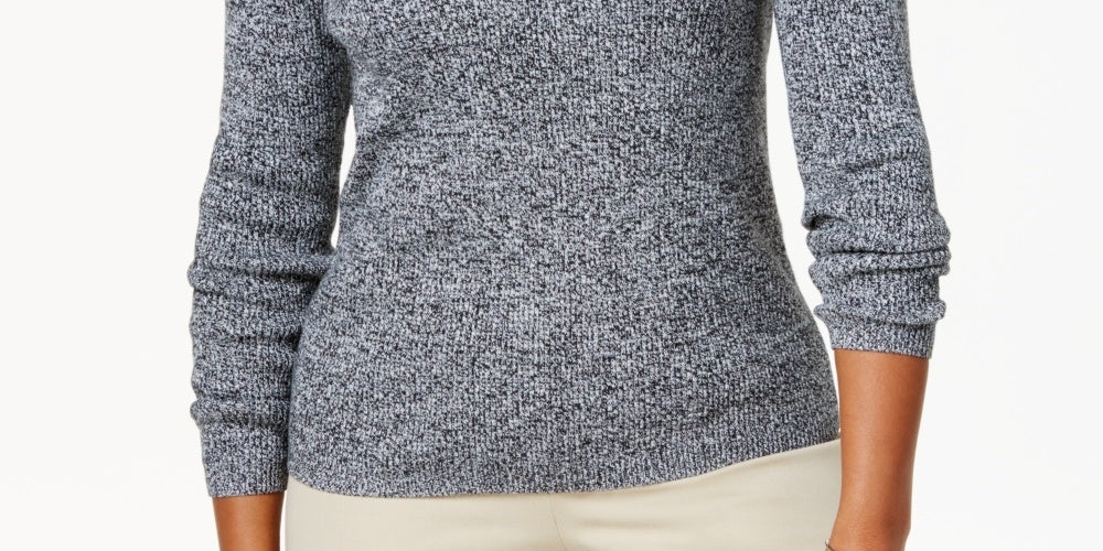 Karen Scott Women's Ribbed V Neck Sweater White Size Medium