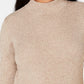 Karen Scott Women's Petite Ribbed-Knit Cotton Turtleneck Brown Size Petite