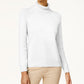 Karen Scott Women's Petite Cotton Turtleneck Sweater White Size Petite X-Large