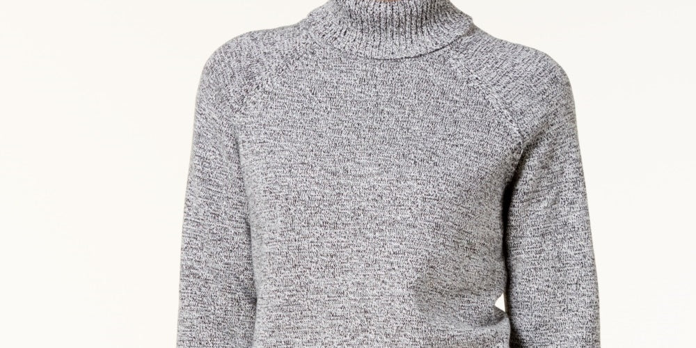 Karen Scott Women's Marled Cotton Turtleneck Sweater White Size XX-Large