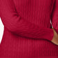 Karen Scott Women's Cable Knit Crewneck Sweater Red Size X-Small