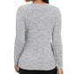 Karen Scott Women's Cotton Marled-Knit Sweater Gray Size Large