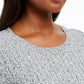 Karen Scott Women's Cotton Marled-Knit Sweater Gray Size Large