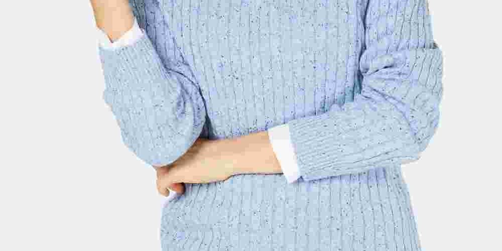 Karen Scott Women's Textured Speckle Long Sleeve V Neck Sweater Blue Size Petite Large