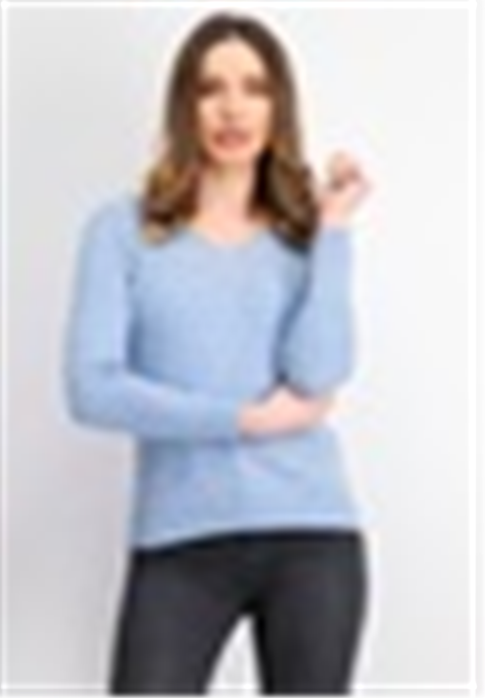 Karen Scott Women's Petite Cable-Knit V-Neck Sweater Blue Size Petite X-Large