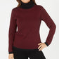 Karen Scott Women's Cotton Turtleneck Sweater  Bright Red Size Small