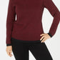 Karen Scott Women's Cotton Turtleneck Sweater  Bright Red Size Small