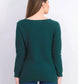 Karen Scott Women's Cotton Boat Neck Sweater  Green Size X-Large