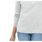 Karen Scott Women's Hardware Trim Cotton Henley Sweater White Size Petite Medium