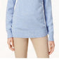 Karen Scott Women's Solid Long Sleeve Zip Neck Sweater Blue Size Petite Small