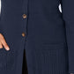 Karen Scott Women's Mixed-Stitch Button-Front Cardigan Navy Size X-Small