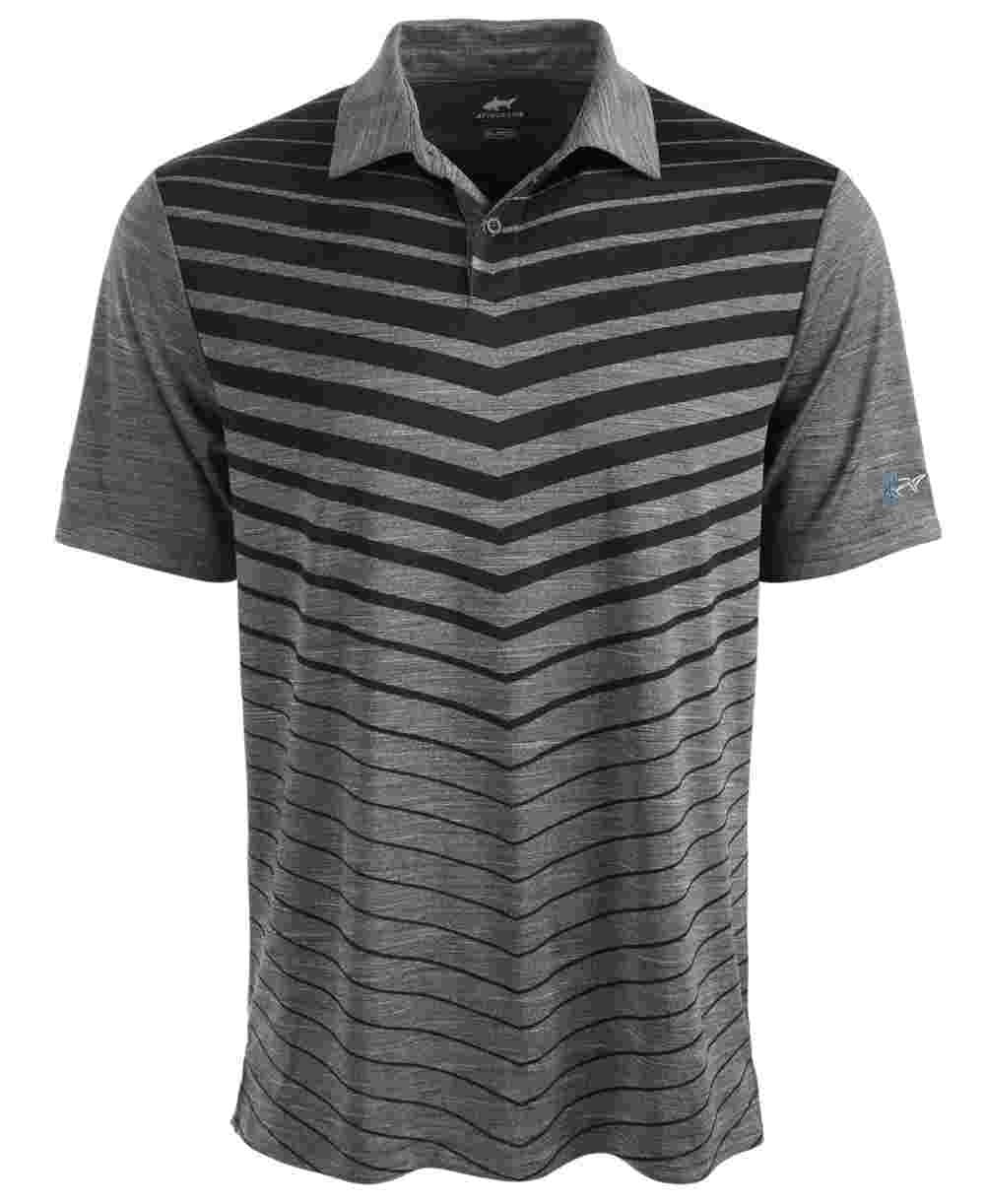 Attack Life Men's Ombre Chevron Jacquard Polo Black Size Small