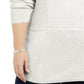 Karen Scott Women's Plus Tunic Lightweight Sweater Patchwork Winter White Size 2X