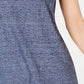 Style & Co Women's Chest Pocket Burnout Top Navy Size Medium