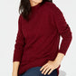 Karen Scott Women's Mock Neck Shimmer Sweater Red Size Small