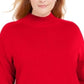 Karen Scott Women's Plus Size Cotton Mock-Neck Sweater Bright Red Size 0X
