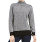 Karen Scott Women's Erin Cotton Colorblocked Mock-Neck Sweater White Size Small