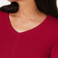 Karen Scott Women's Cotton Mixed Stitch Sweater Red Size X-Small