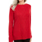 Karen Scott Women's Cable Knit Beaded Sweater Red Size Medium