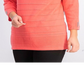 Karen Scott Women's Ribbed 3/4 Sleeve Sweater Orange Size Small