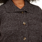 Karen Scott Women's Plus Size Marled Wing-Collar Cardigan Black Size 0X